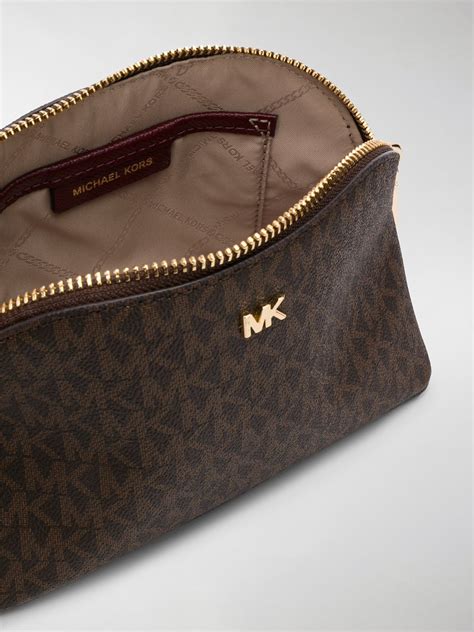 michael kors brown cosmetic bag|Michael Kors makeup bag sale.